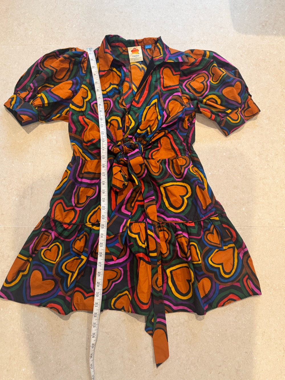 FARM Rio Short-Sleeve Bow-Front Mini Dress - Picture 5 of 12